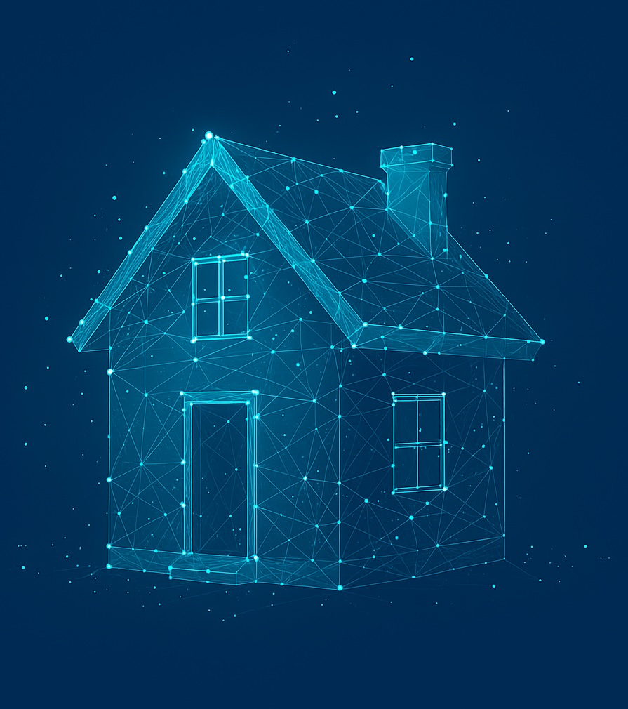 Illustrazione di immobili e testi per annunci